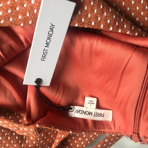 NEW First Monday Cutout Polka Dot Dress L - Picture 6 of 7